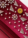 Valentino Red Velvet Handbag