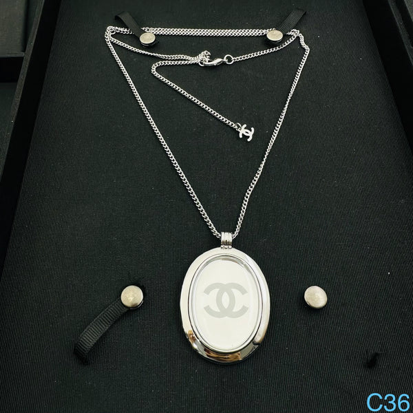 Chanel White Sweater Chain