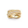 VCA Perlée diamonds duo ring